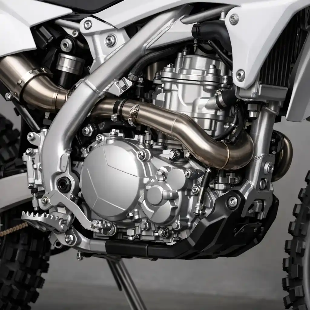 Двигатель и рама KAYO K1 250 MX крупным планом